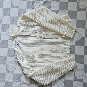 Fashion Nova White Button Down Cardigan Size Medium